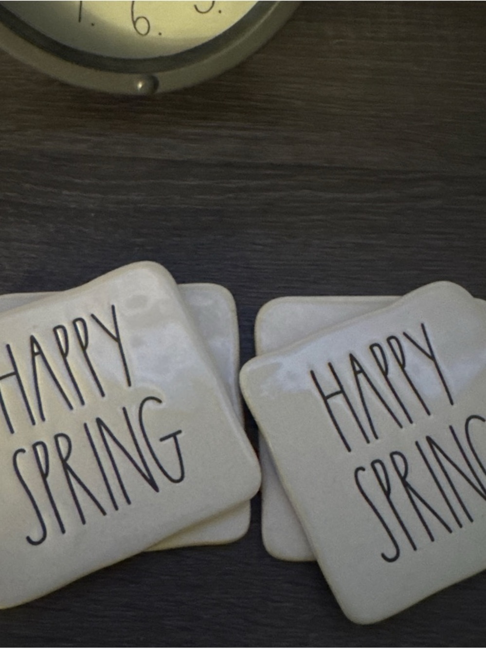 Happy Spring Ceramic Coasters - Set of 4